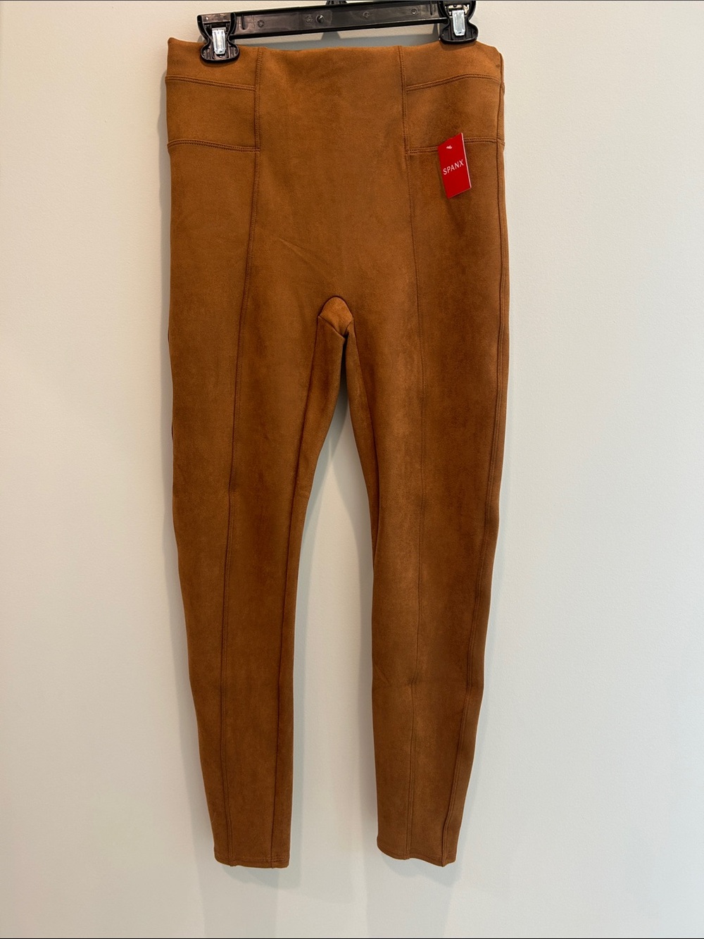 SPANX Brown Suede-Look Leggings